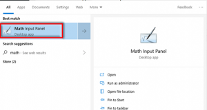 How To Use Math Input Panel