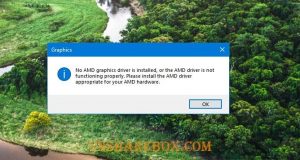 Lỗi No AMD Graphics Driver is installed