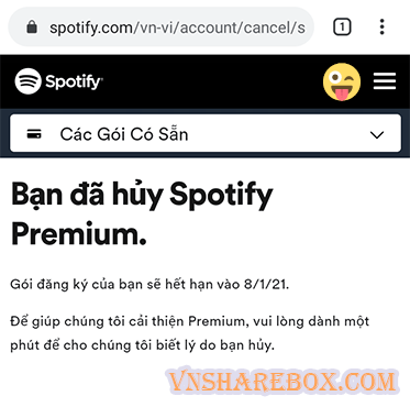 Hướng dẫn hủy Spotify Premium