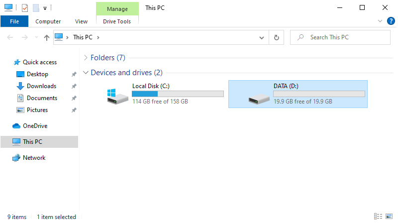 Phân vùng ổ cứng File Explorer Windows