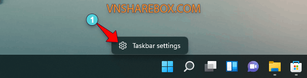Cách mở Taskbar Setting WIndows 11