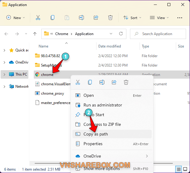 Copy as path trên Windows 11