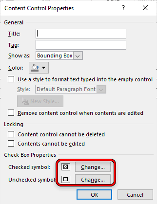 Content Control Properties