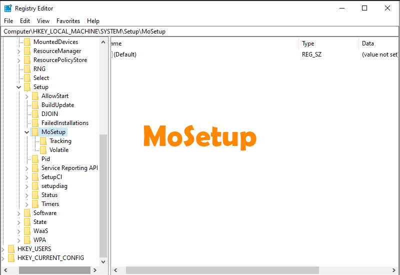 MoSetup key Registry Windows 11